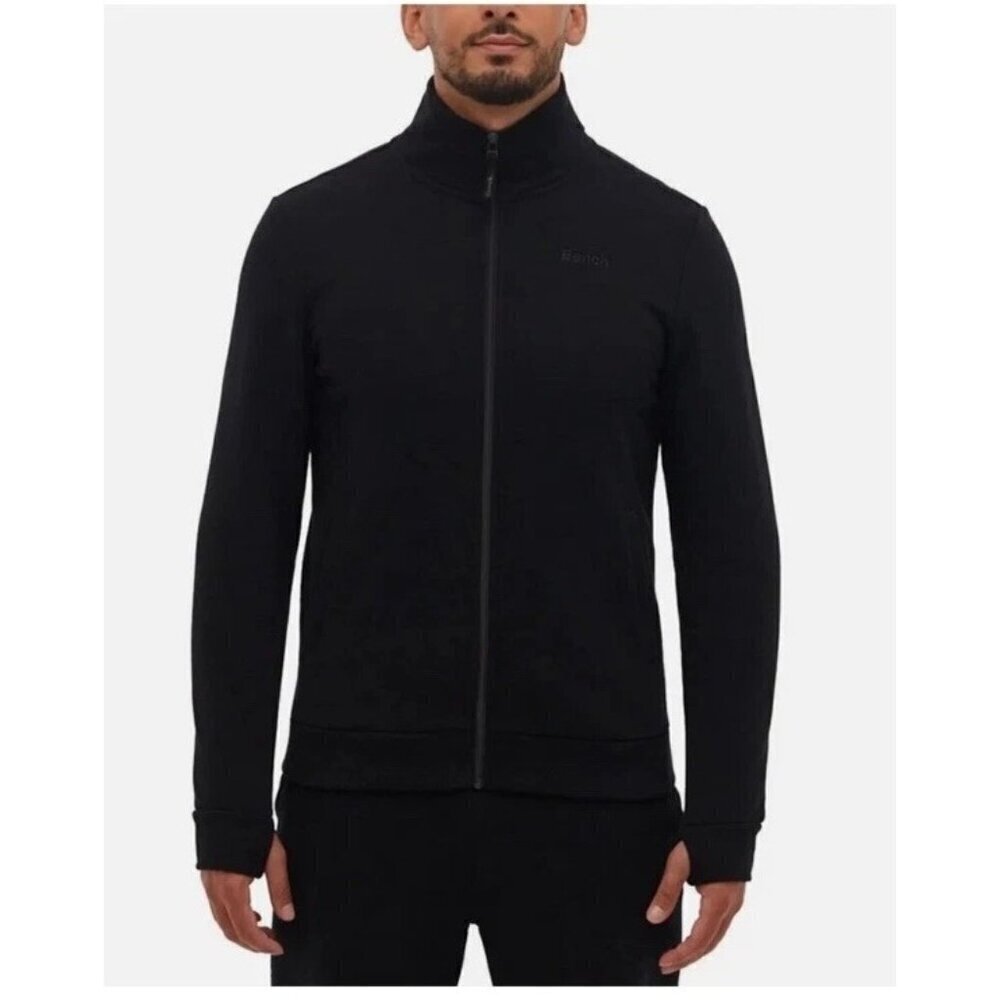 NEW Bench Urbanwear Men's L Black Full-Zip Jacket  Quick-Dry Sweatshirt